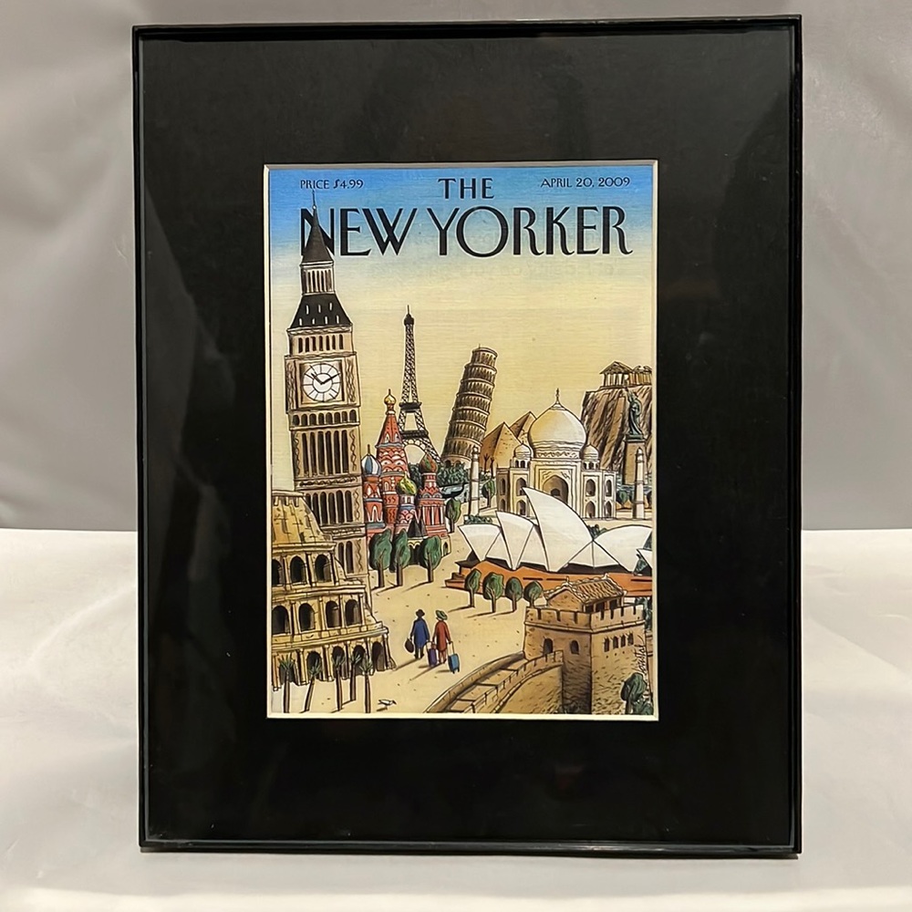 8x10 decorative “The New Yorker” print with frame